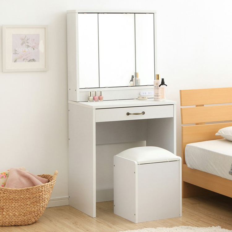 ドレッサー テーブル 三面鏡 三面鏡ドレッサー 化粧台 化粧 メイク