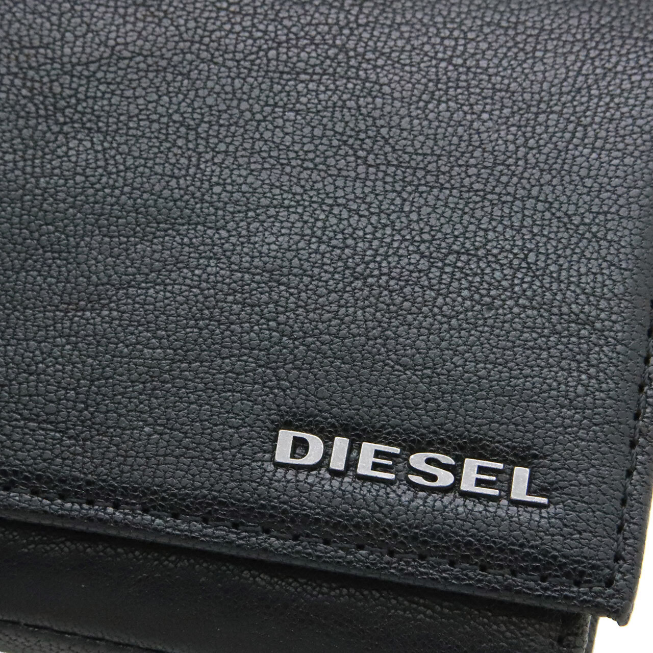 ディーゼル 財布 DIESEL フラップ 長財布 メンズ ブラック かぶせ蓋