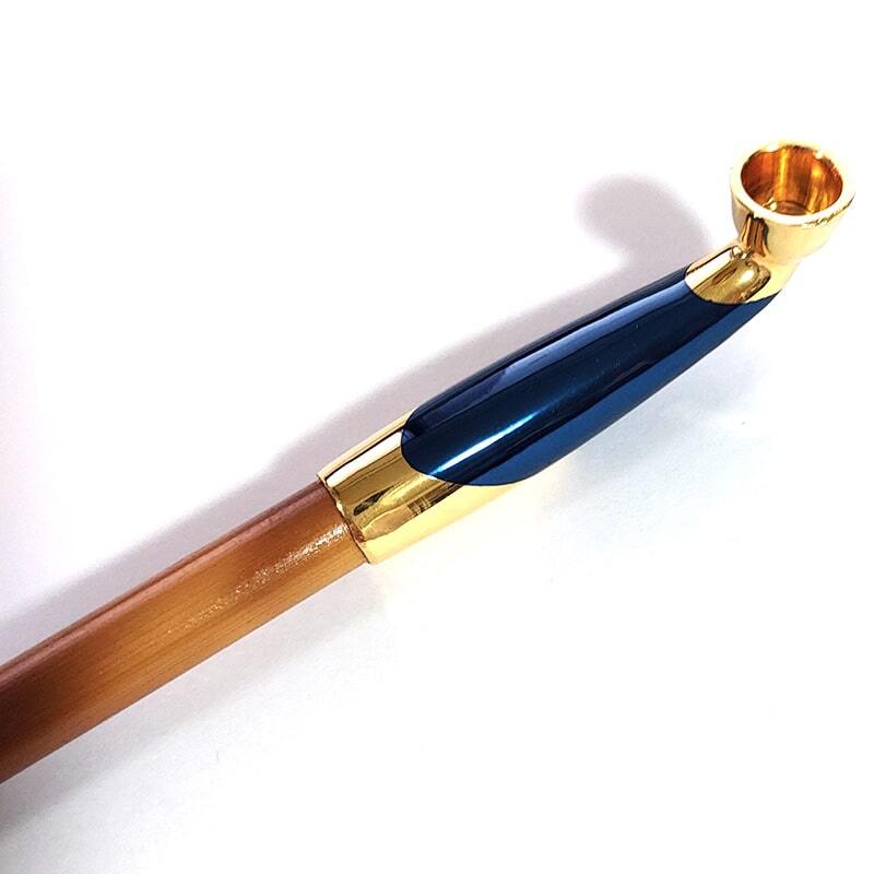 浅草煙管元禄藍金色鍍金 きせる ゴールド ブルー 藍色 喫煙具 TSUGE