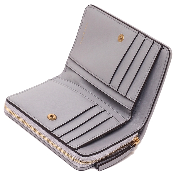 トリーバーチ 二つ折り財布 フレミング ミニ財布 グレー レディース
