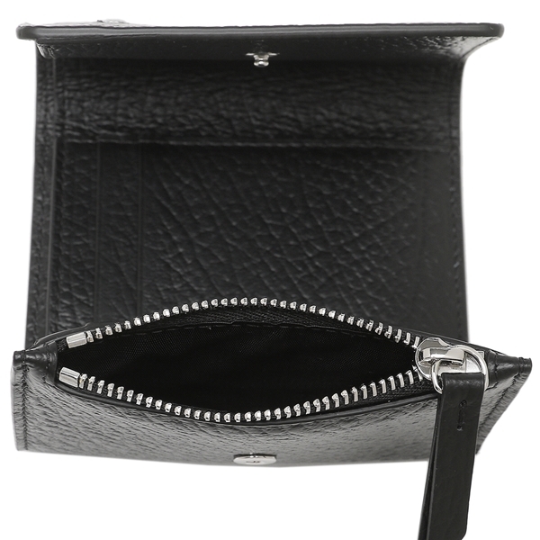 メゾンマルジェラ 三つ折り財布 ミニ財布 ブラック レディース メンズ