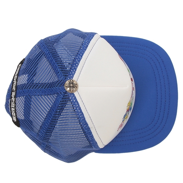 Chrom hearts 青 メッシュキャップクロムハーツ FUCK トラッカー