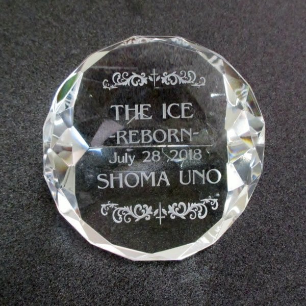 クリスタル ペーパーウェイト DW-11 ダイアアーチ レザー加工