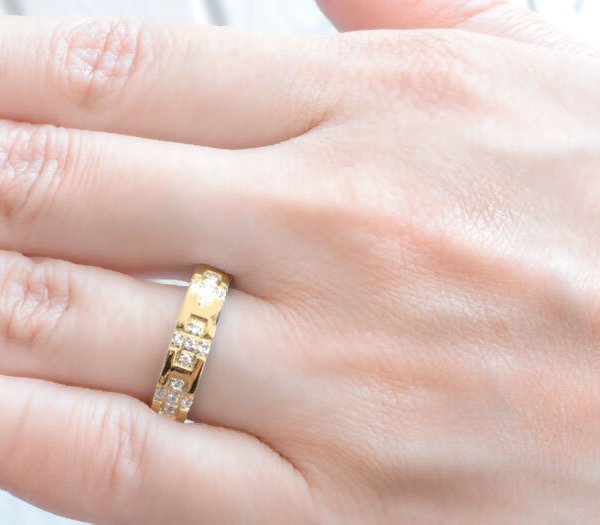 レディース ダイヤモンド リング k18 指輪 ダイヤ イエローゴールドk18