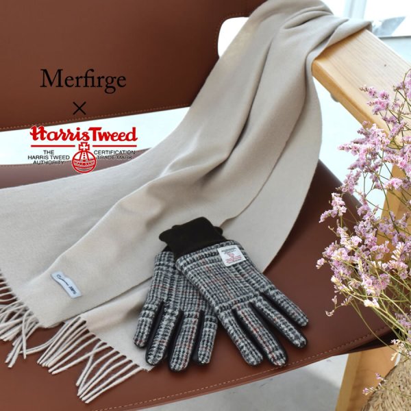 名入れ 刺繍】ギフトセット [Merfirge] カシミヤ 100％ 無地 マフラー