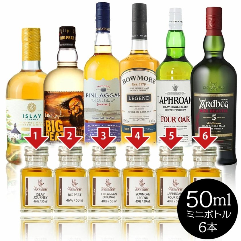 アイラ島 セットIslay's set 6種 スコッチ ウィスキー 飲み比べ 包装