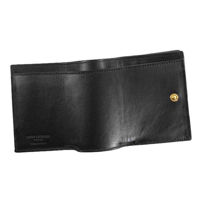 サンローラン SAINT LAURENT 財布 レザー ミニ財布 コンパクト財布 三