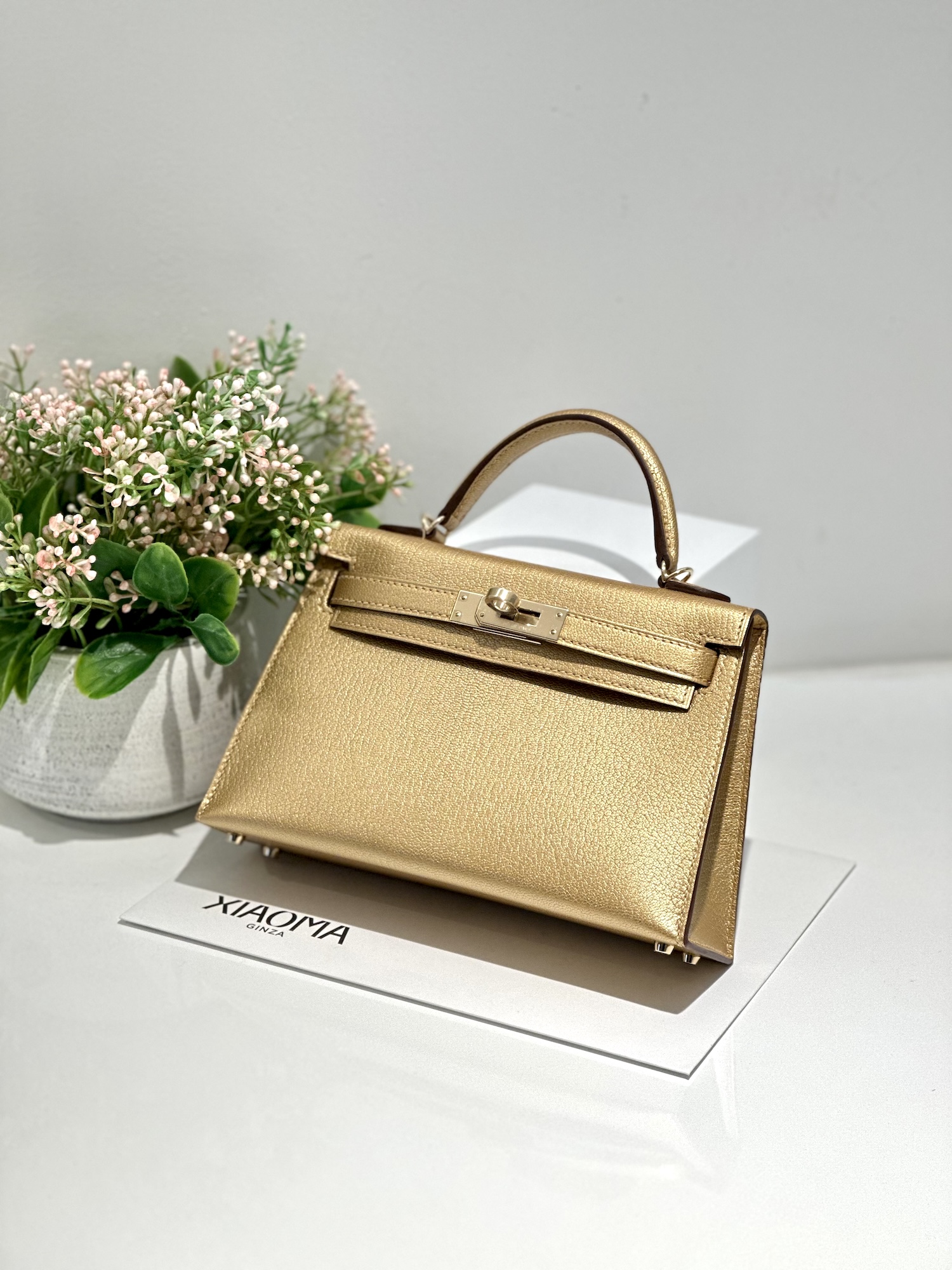 ランク N 新品 HERMÈS エルメス ミニケリー2 ドレ (Y9) シェーブル