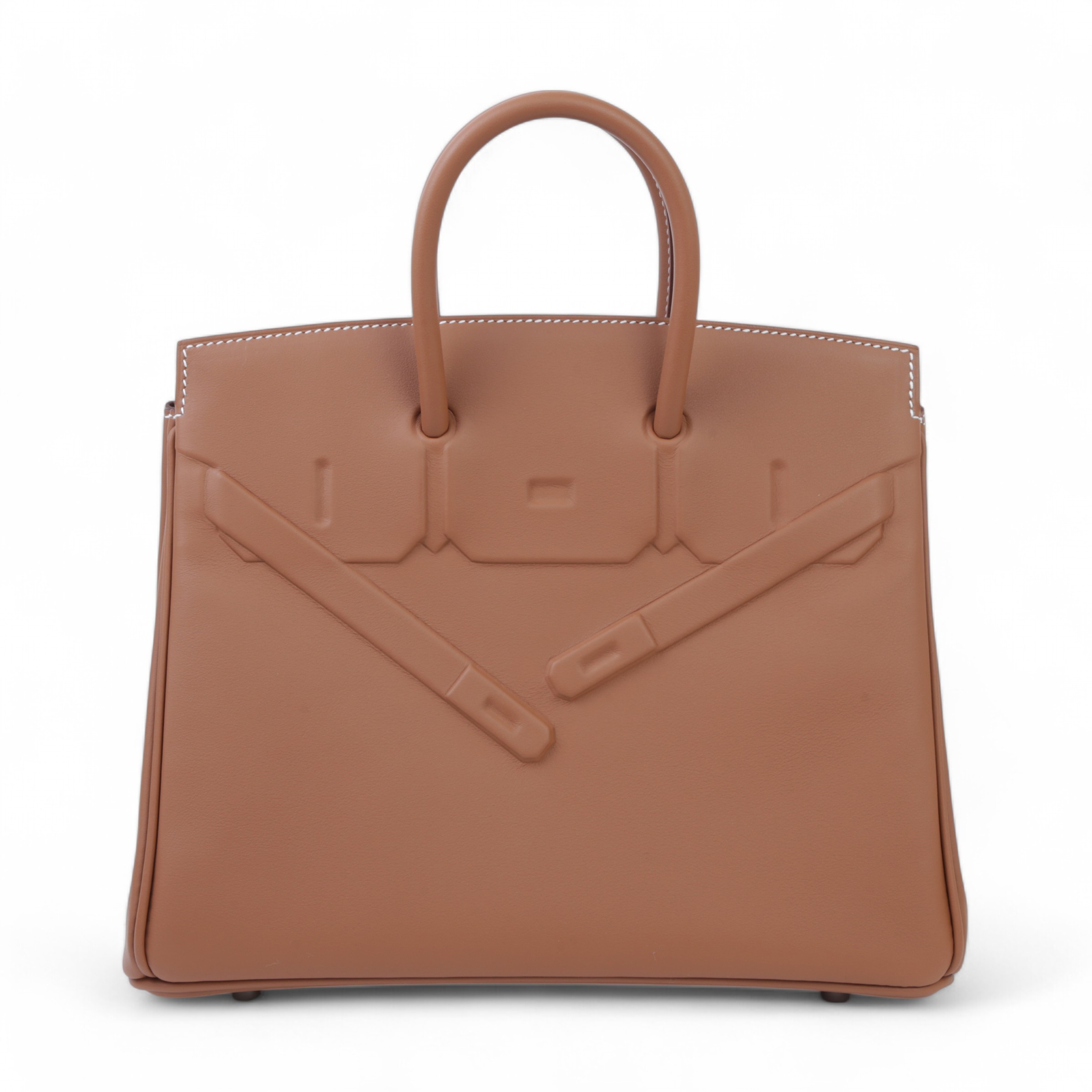 Brand New ( Rank N ) HERMÈS Birkin 25 Shadow Gold (37) Swift