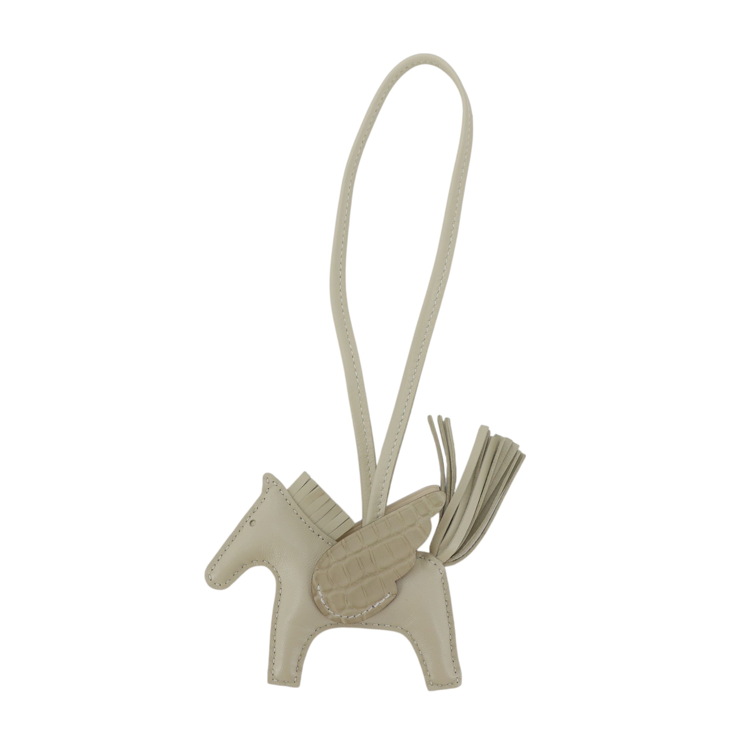 Brand New ( Rank N ) HERMÈS Rodeo Pegase PM Touch Craie (10) Nata