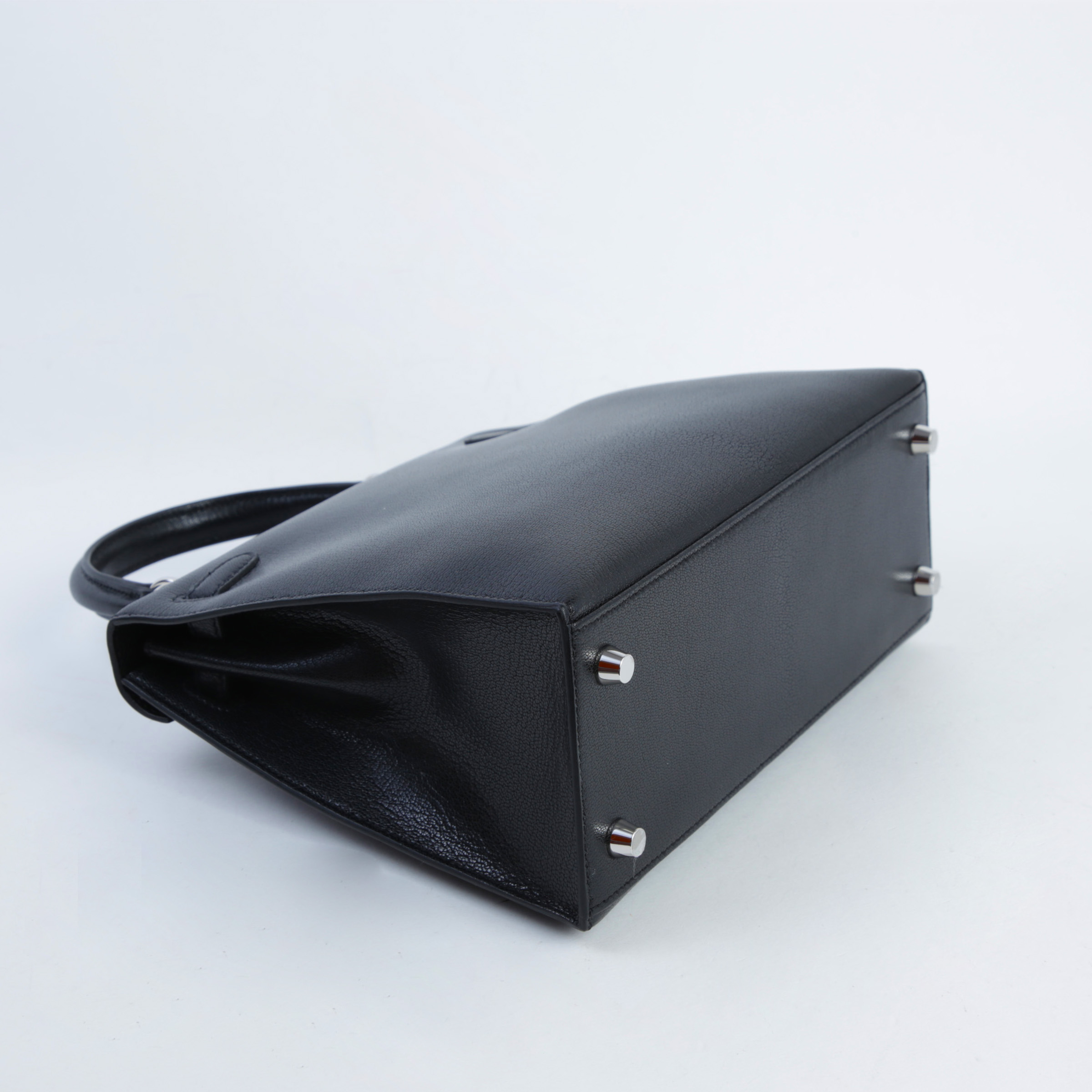 Unused ( Rank NS ) HERMÈS Kelly 25 Sellier Black (89) Chevre