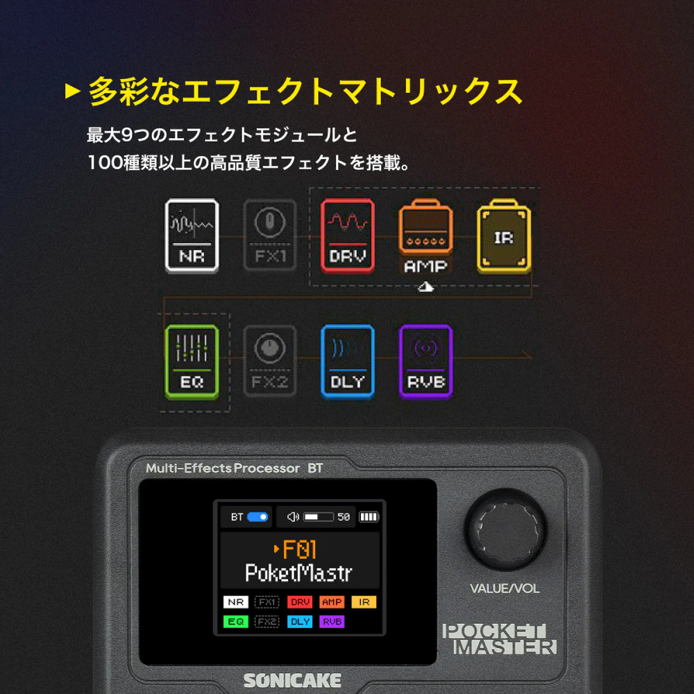 SONICAKE PocketMaster マルチエフェクター パープル SONICAKE Pocket