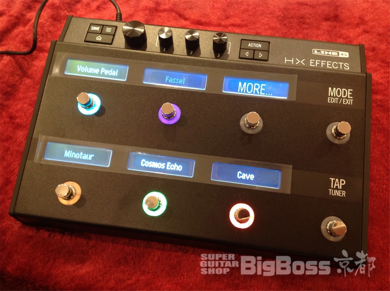 Line6 HX Effects 側面パネル木製モディファイ品 Line6 HX Effects