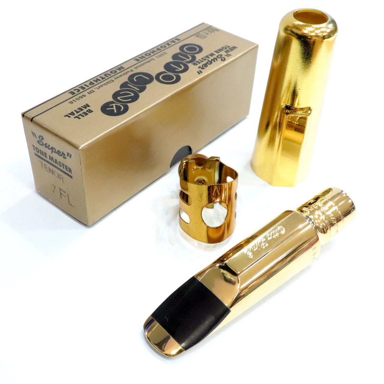 テナーサックスottolinkマウスピース&リガチャー、キャップ付き