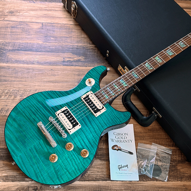 Gibson Custom Shop Tak Matsumoto DC Standard Flame Top Aqua Blue