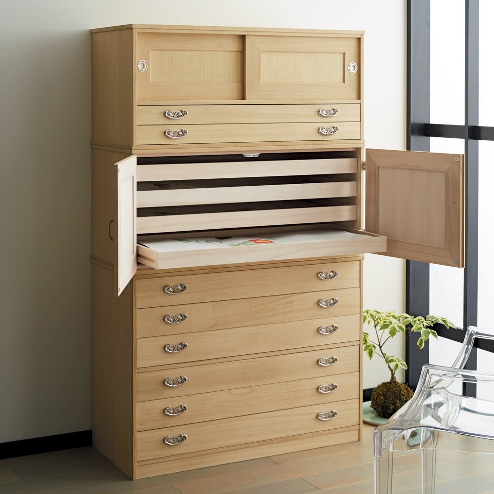 桐箪笥 3段重ね 着物収納 和家具 桐タンス たのメル便／直接引き取り可