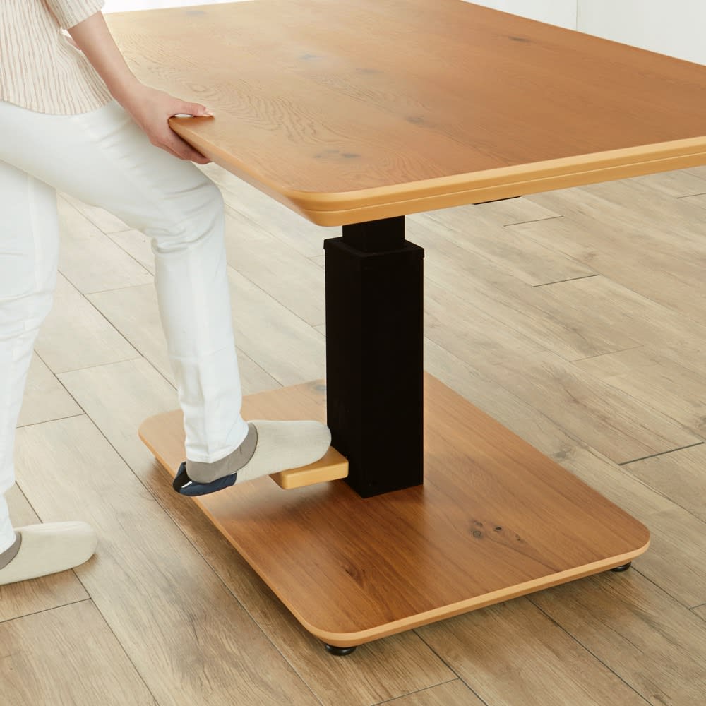 昇降式こたつテーブル120cm×80cm布団無しで使える昇降式テーブル