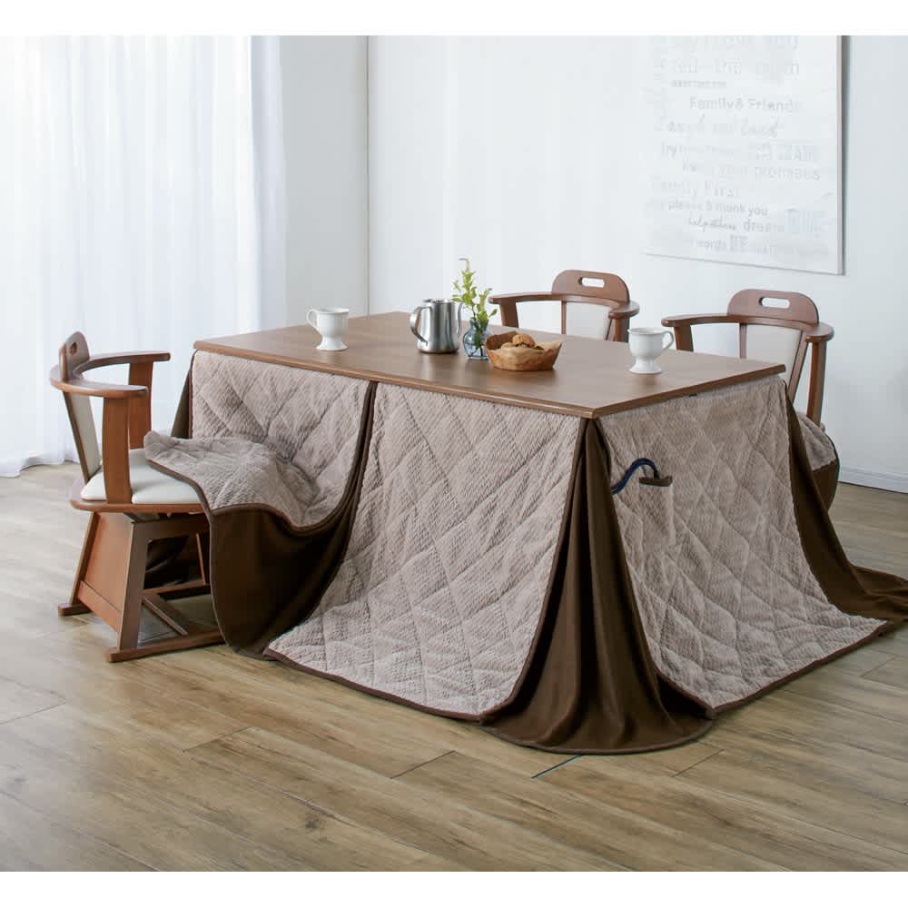 6段階に高さ調節できる！モダンダイニングこたつシリーズ テーブル 105