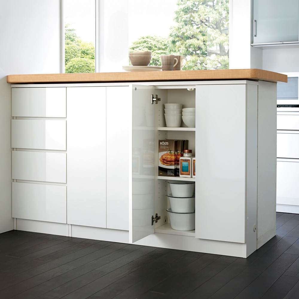 配線すっきりカウンター下収納庫 ルーター収納 《幅15cm・奥行25cm・高