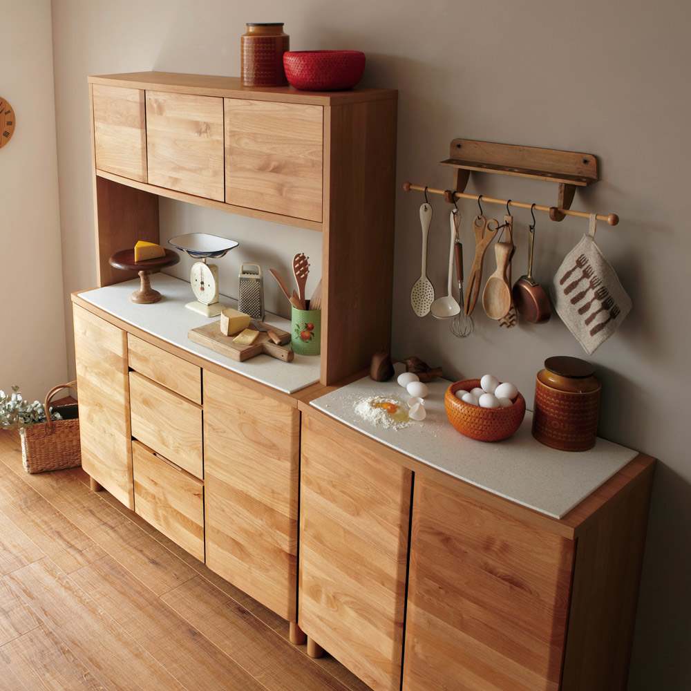 フランスアンティーク猫脚カップボード/木製サイドボード/キャビネット