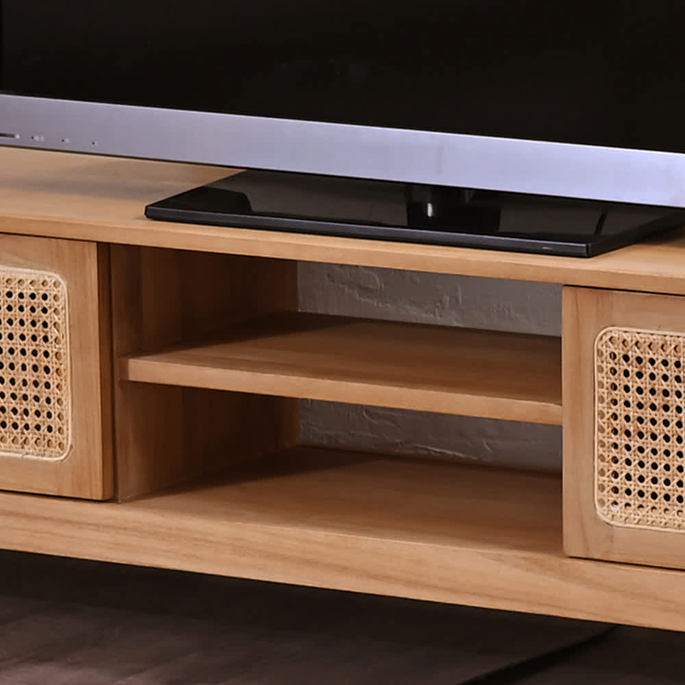 幅150cm］テレビ台 完成品 【ラタンと天然木シリーズ】 通販 - ディノス