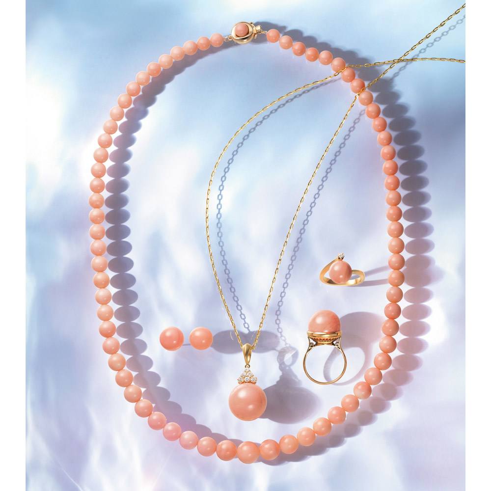 大倉珊瑚店 K14 本ボケ珊瑚 グラデーションネックレス 通販 - ディノス