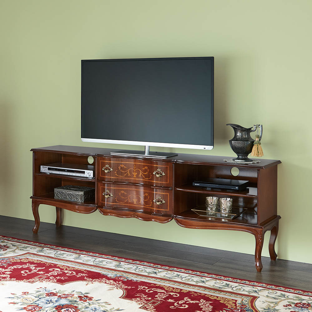 あいもも イタリア製 象嵌 木製サイドボード 猫脚 TVボード テレビ台