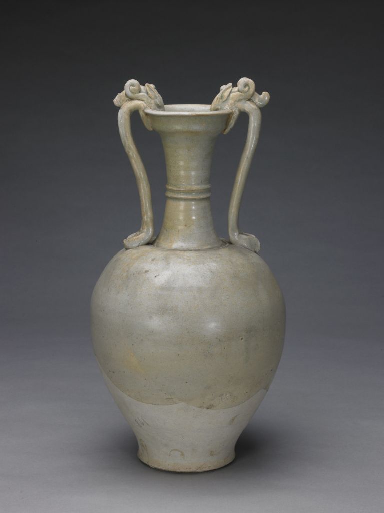 白釉双龙耳瓶- 故宫博物院