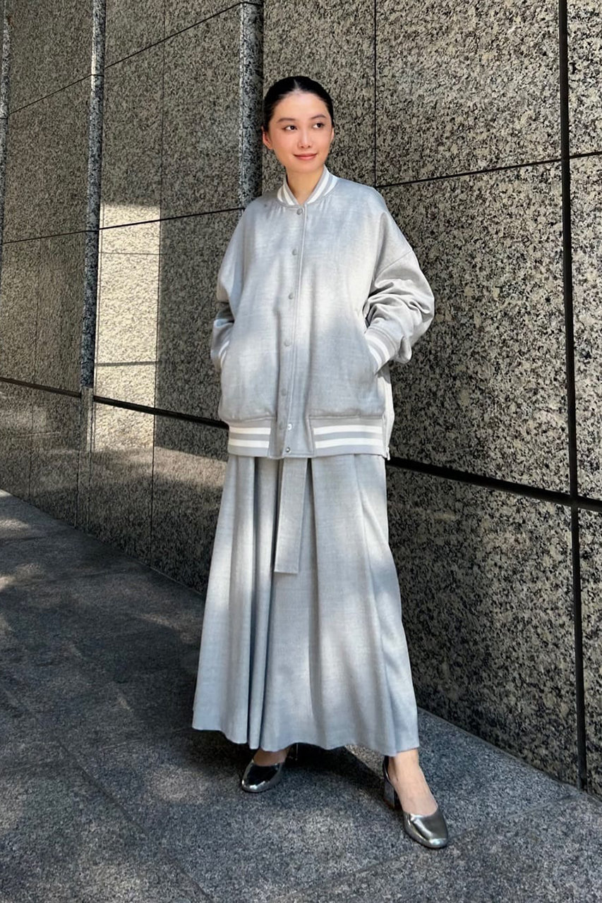 ADORE(アドーア)｜ウールサキソニーパンツ/グレー の通販｜ELLESHOP