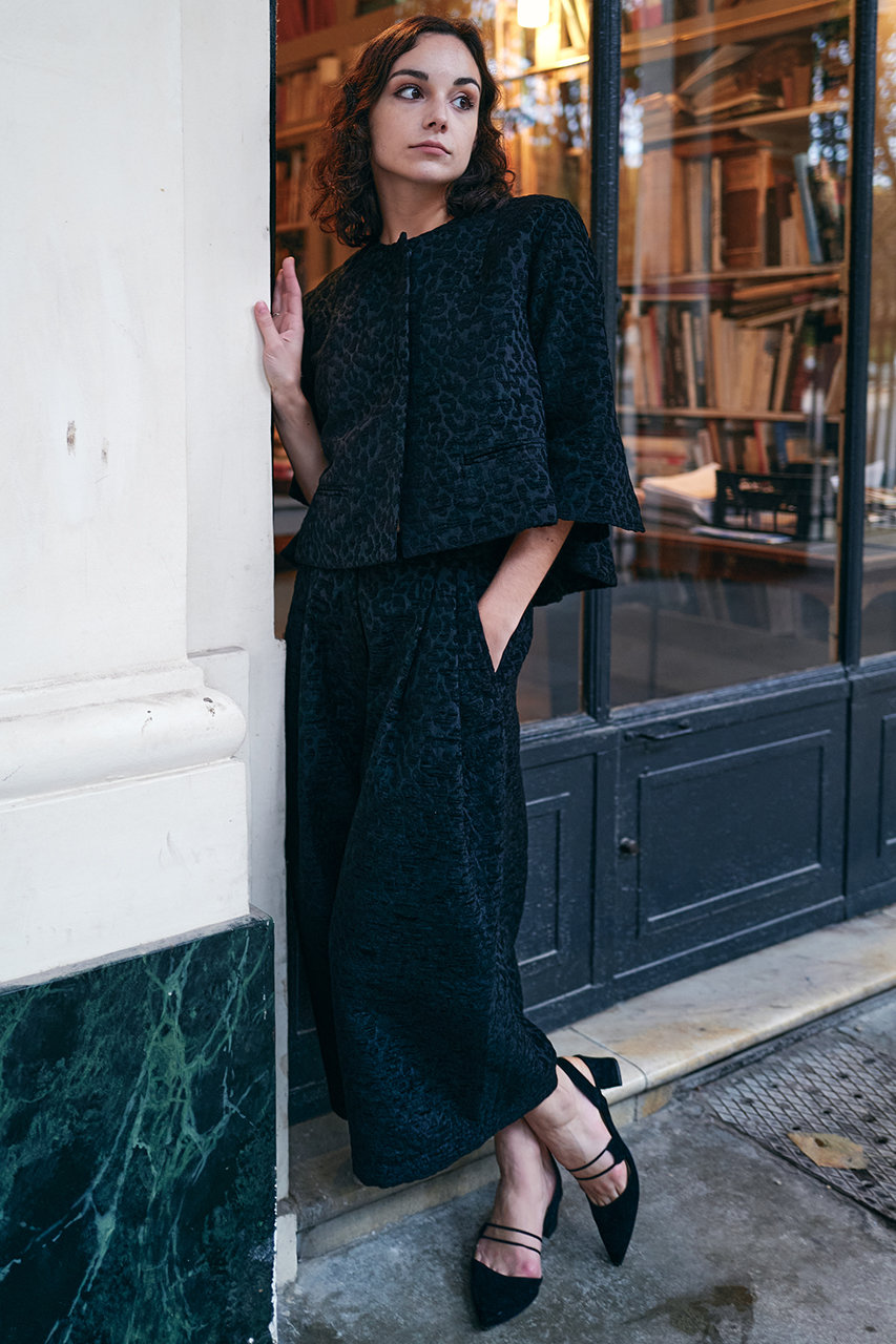 ALORSパンタロンアマーリ ブラック PANTALON AMARI (パンタロンア