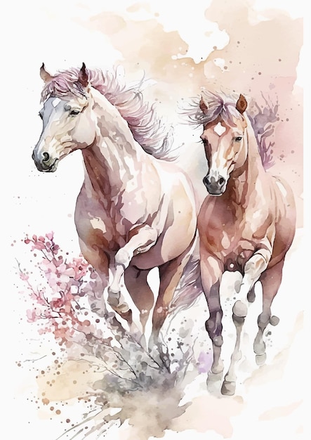 水墨画 馬と女性の絵画 水墨画 馬と女性の絵画 水墨画 馬と女性の絵画