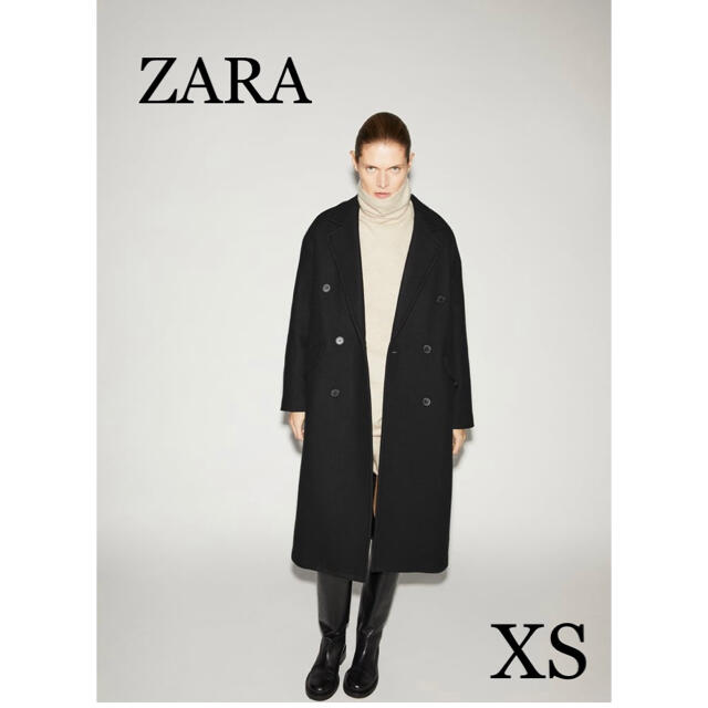 新品 ZARA ショップ オーバーサイズ ウールブレンドコート Mサイズ