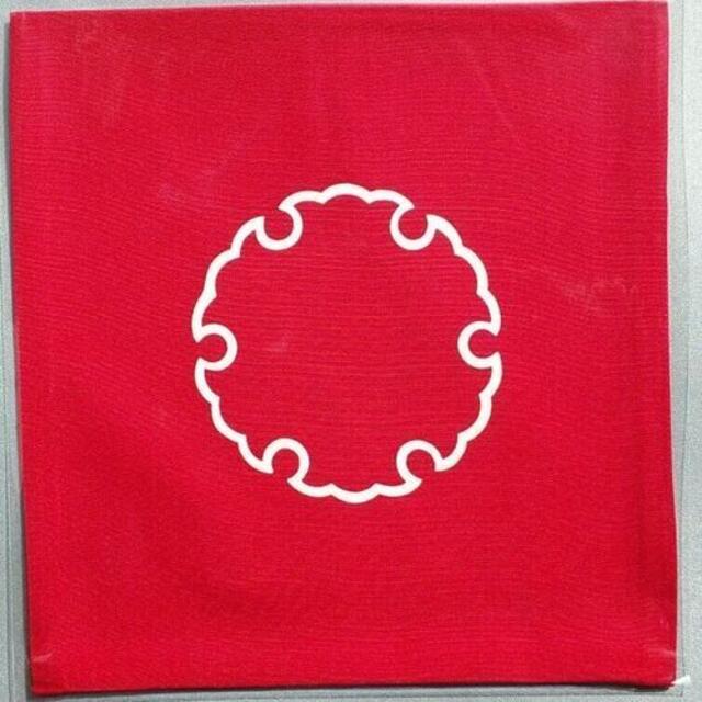 帛紗 江戸千家 雪輪 4号 錆朱 *正絹*6匁* 袱紗*