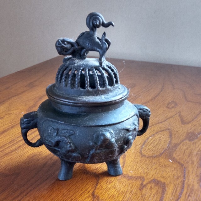 643『染付 馬 香炉 火入』 /骨董品 古美術 古玩 アンティーク 古美術