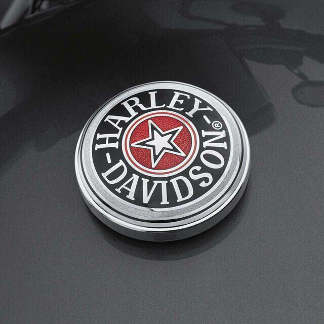 激レア！Harley-Davidson タンクキャップ七宝焼 白 中古 Harley