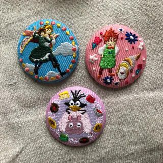 耳をすませば 刺繍缶バッジ 11個セット スタジオジブリ ジブリ/刺繍缶