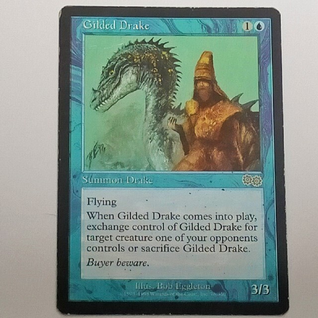 MTG 金粉のドレイク/Gilded Drake USG 日本語 1枚 MTG 金粉のドレイク