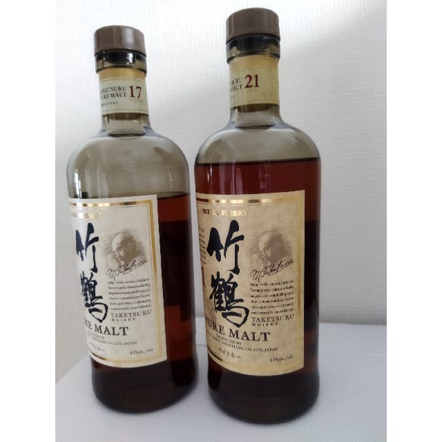 竹鶴ピュアモルトノンエイジ 17年21年 180ml 3本セット元箱入り 希少品