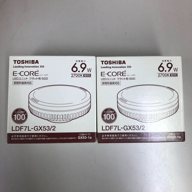 新品TOSHIBA E-CORE LDF7L-GX53/2 10個2箱 新品TOSHIBA E-CORE LDF7L-