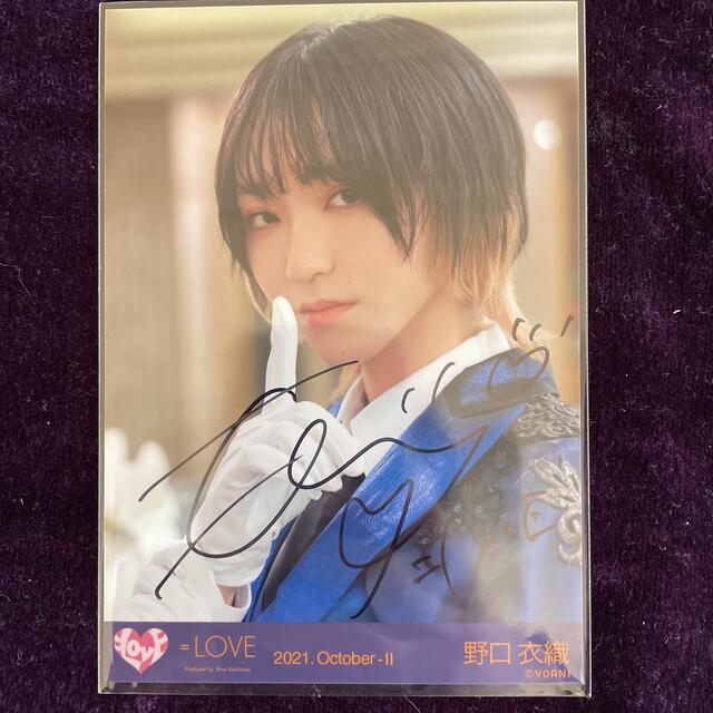 野口衣織 生写真 直筆 しゅきぴ イコラブ 野口衣織 生写真 直筆 しゅき