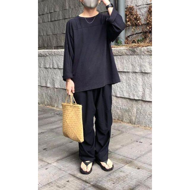 美品】COMOLI フットボールT ネイビー