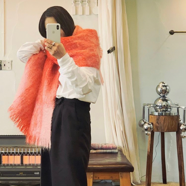 jonnlynx - fumikauchida モヘアストール赤 フミカウチダ roku の通販