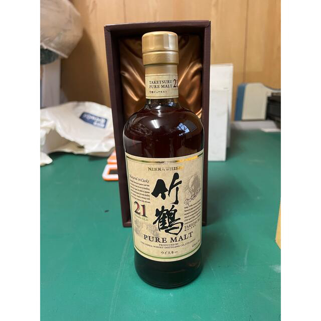 ニッカ 竹鶴21年 ピュアモルトウイスキー 箱付き 未開栓 酒