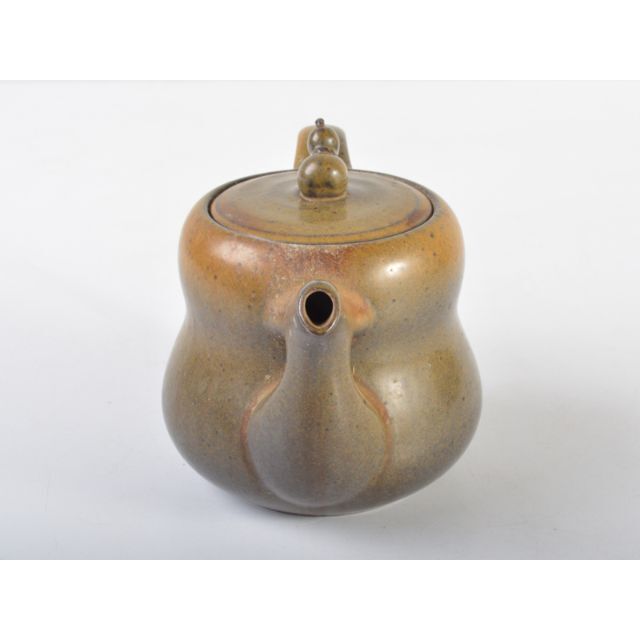 中国 節約 茶葉末釉 蕎麦釉瓢箪摘み 急須 茶壷 M R4549 中国 茶葉末釉