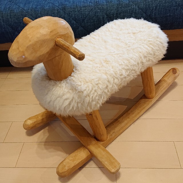 北欧家具 puu ja puu プーヤプー ひつじ 木馬 羊ロッキングチェアの