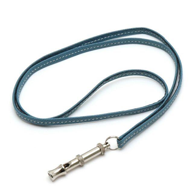 エルメスネックレス犬笛ライトブルー HERMES 超音波ホイッスル シフレ