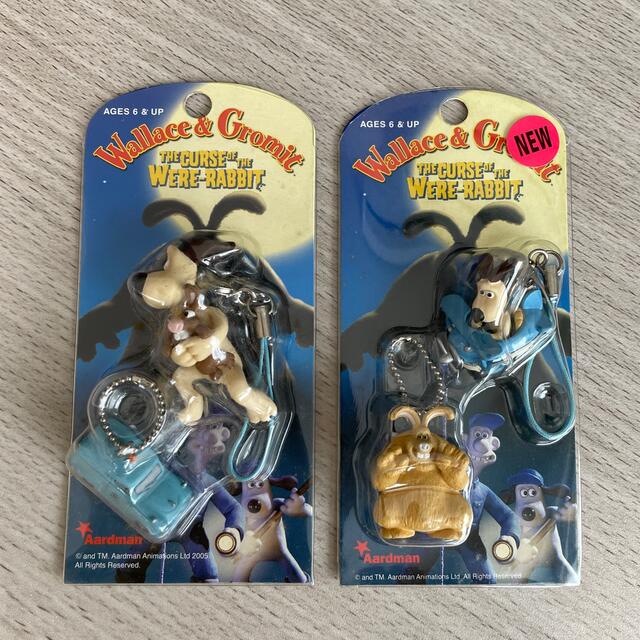 ウォレスとグルミット「野菜畑で大ピンチ」マスコットフィギュア 2点