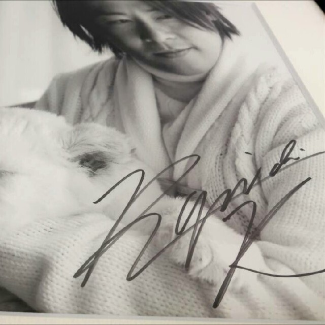 直筆サイン入りFC限定LUNA SEA河村隆一ライオンの赤ちゃん額装写真