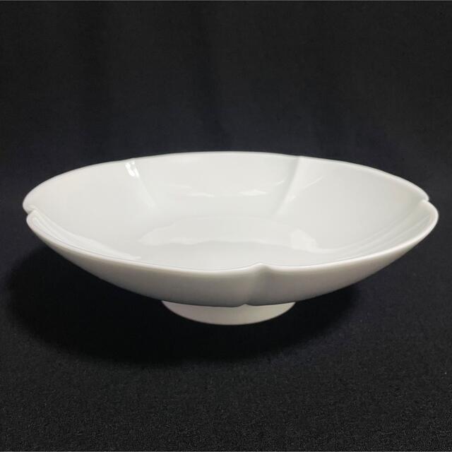 人間国宝 井上萬二 白磁花形鉢 菓子鉢 人間国宝 井上萬二窯