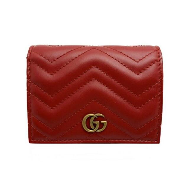 GUCCI GUCCI GG マーモント コンパクトウォレット レッド グッチ GUCCI